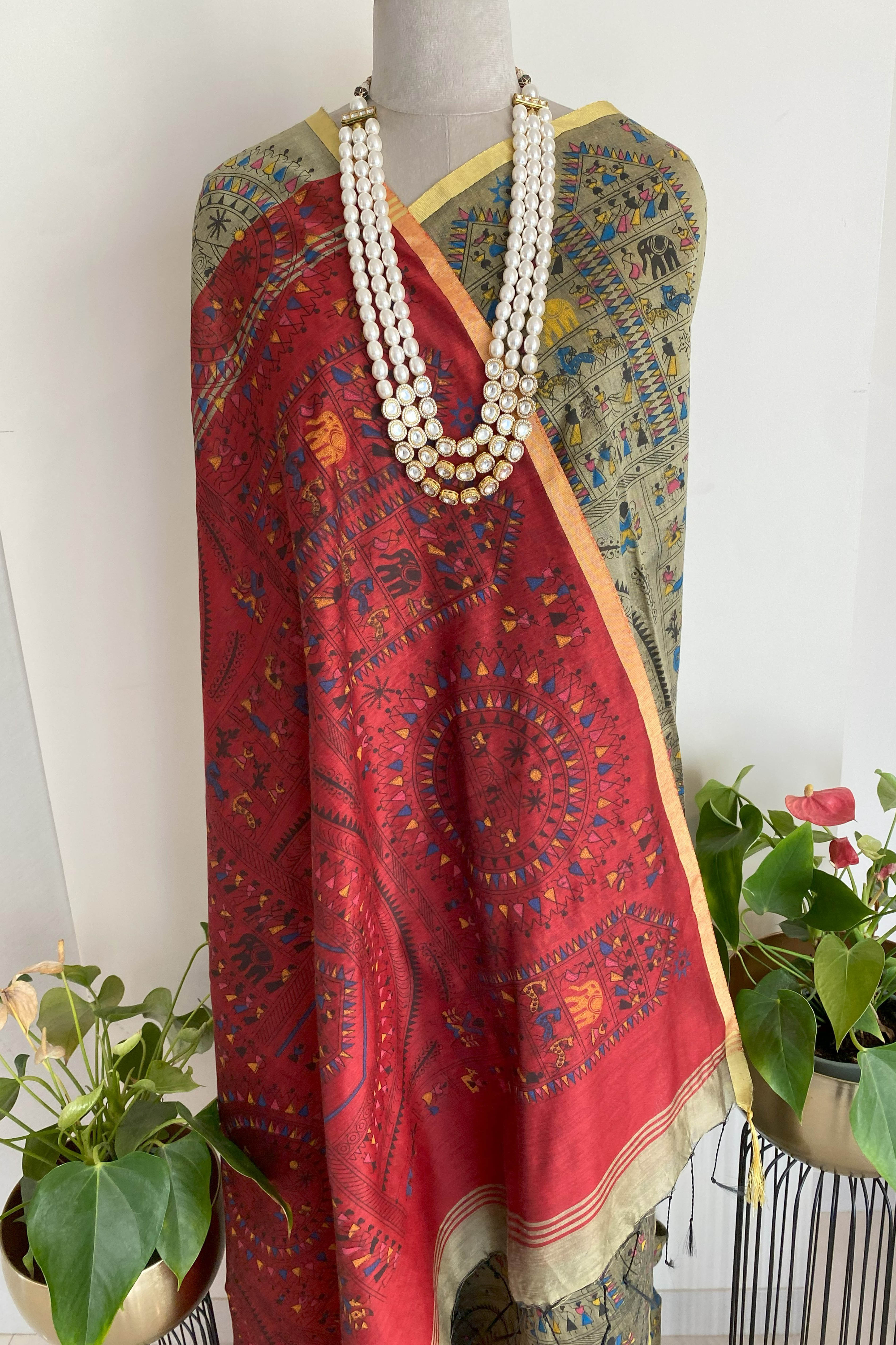 Reshma Cotton Silk Warli Print Saree