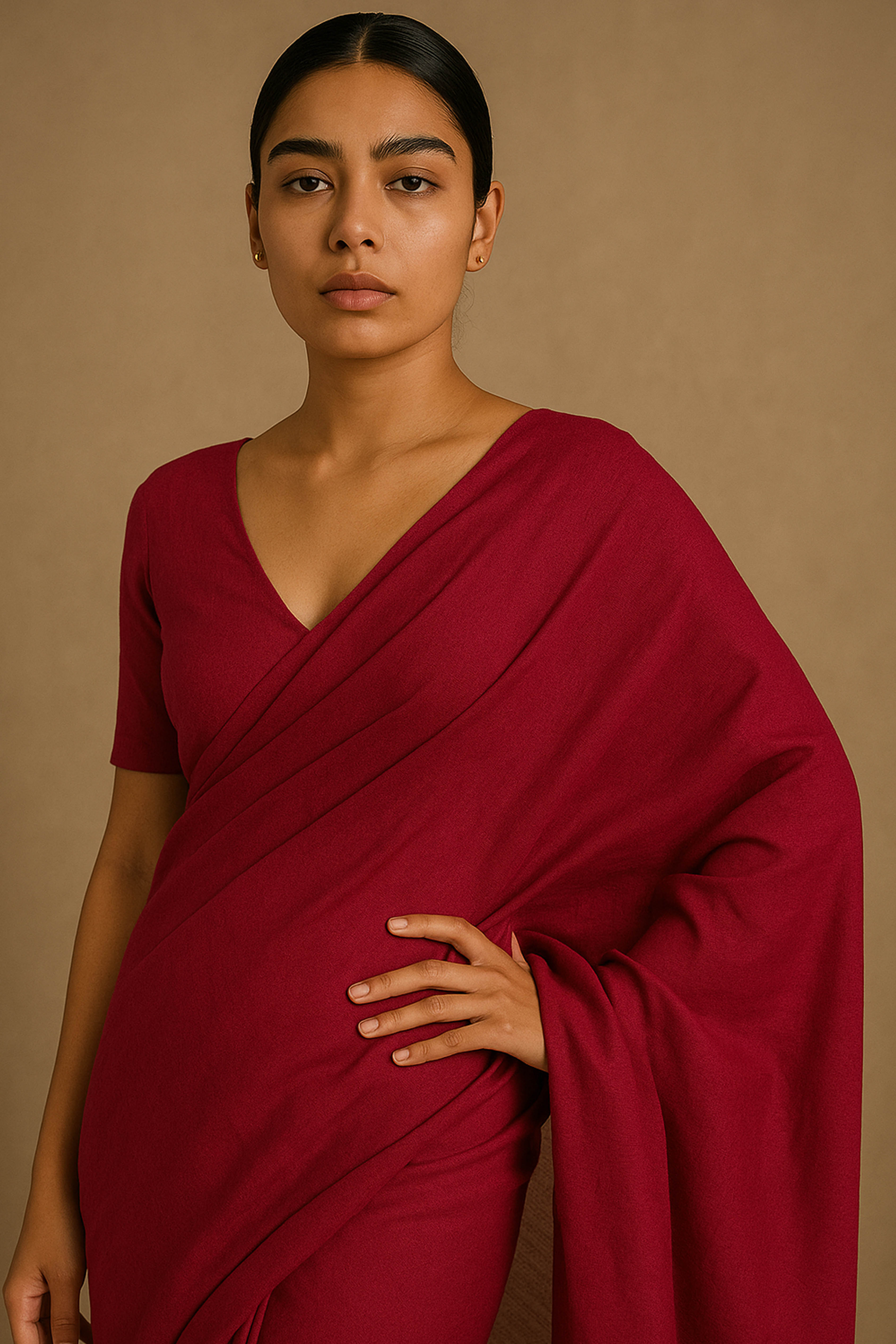 Pure Cotton Rani Saree with Tassels & Blouse Piece