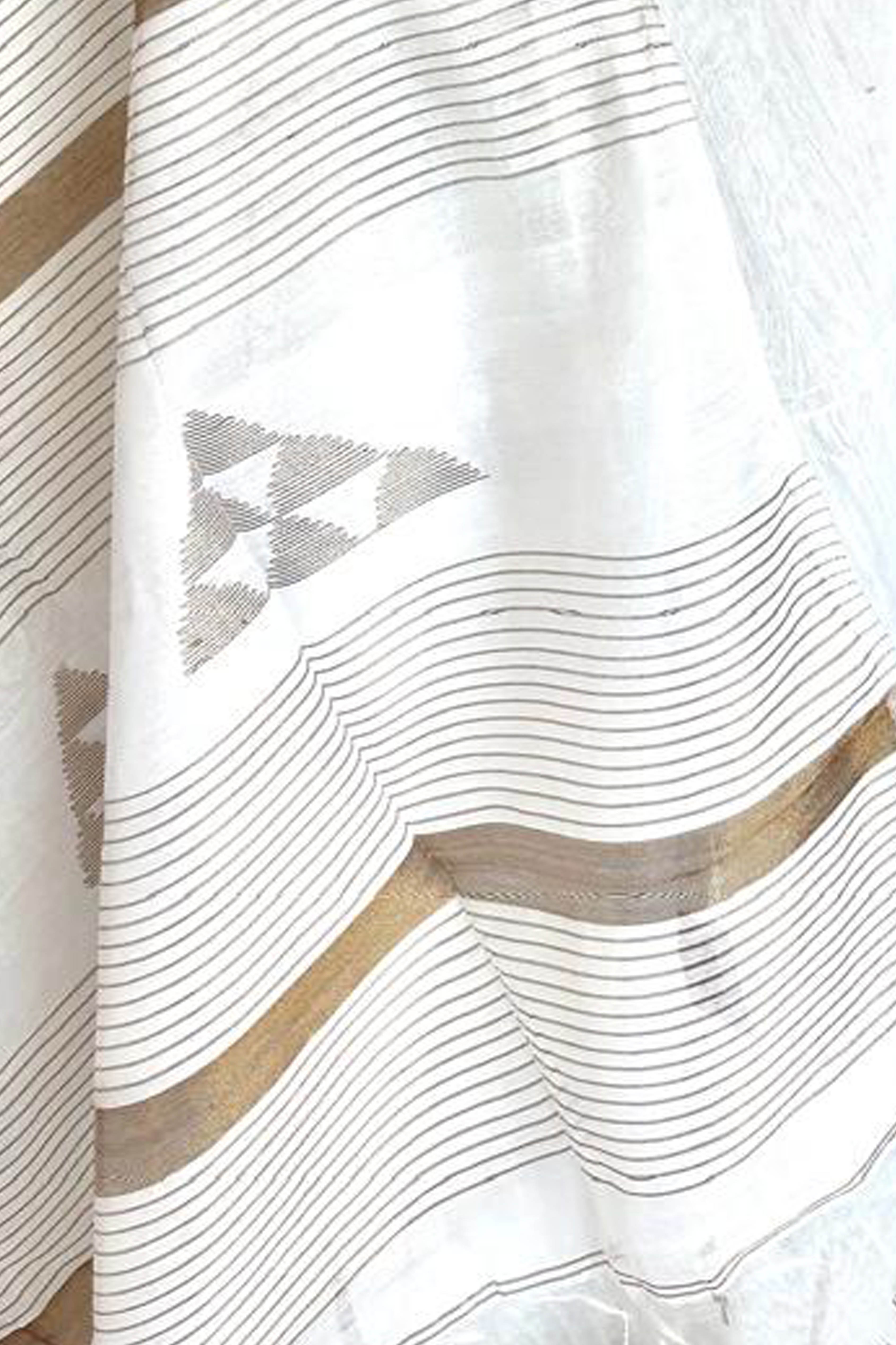 White Jamdani Cotton Tissue Saree