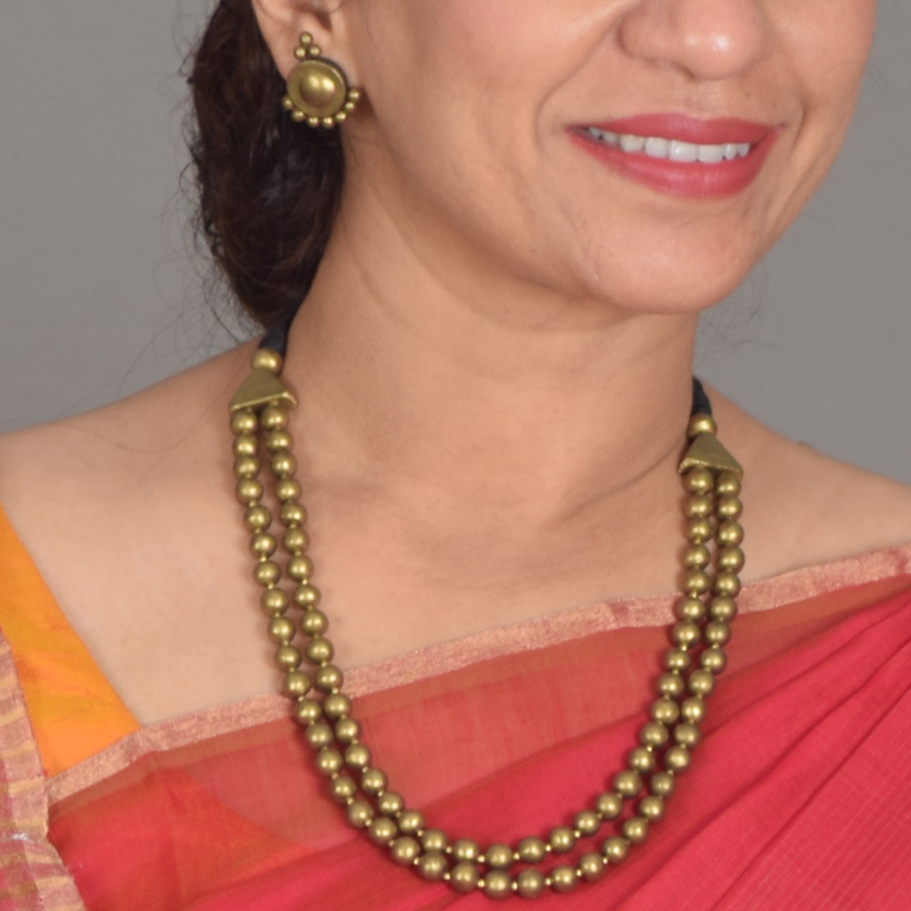 Terracotta Earring & Necklace Set - Indian Handloomz