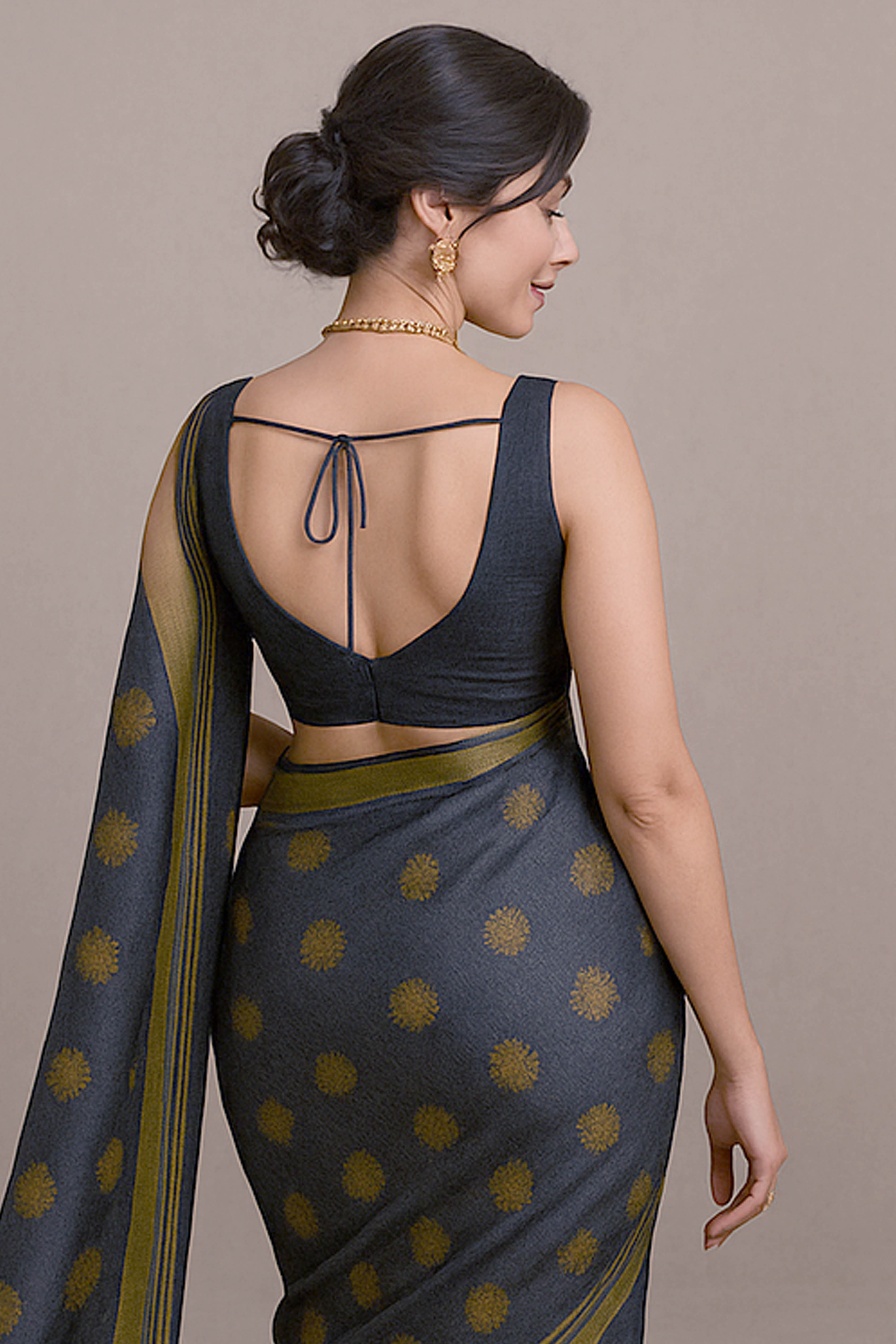 Ashley Tissue Cotton Jamdani Saree - Indian Handloomz