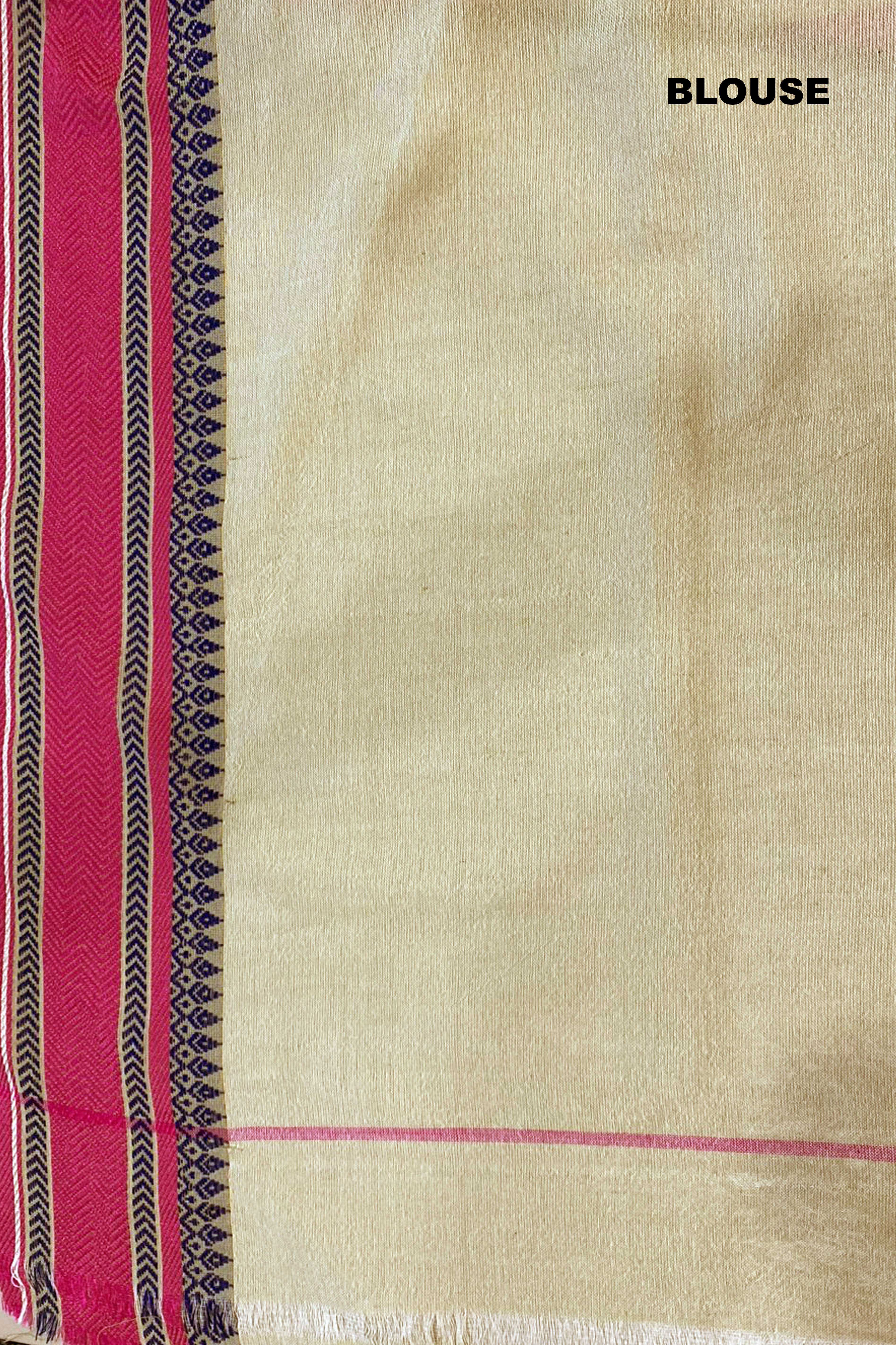 Ivory Jamdani Pure Cotton Saree - Indian Handloomz