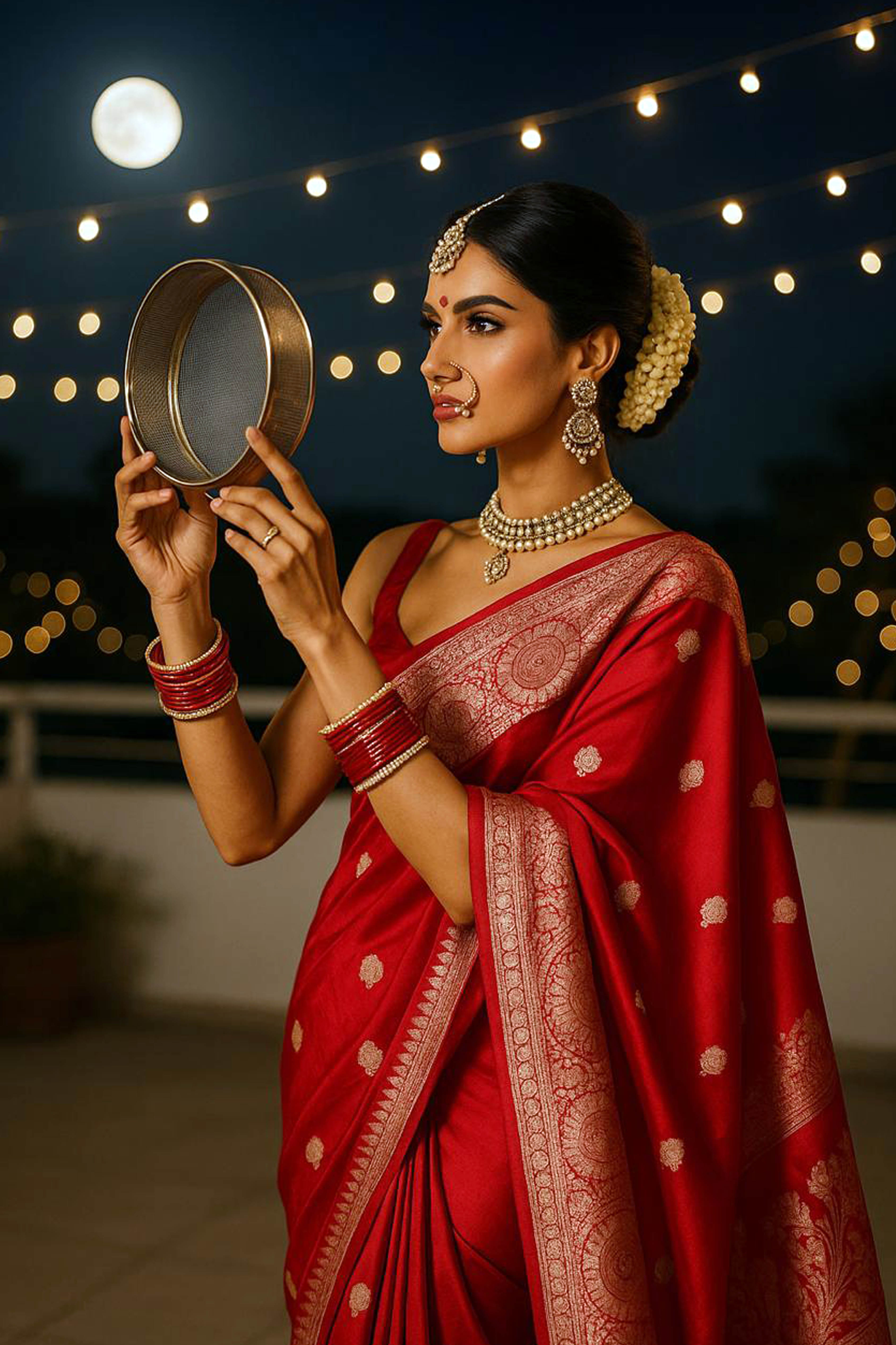 Red Pure Organza Banarasi Silk Saree - Indian Handloomz