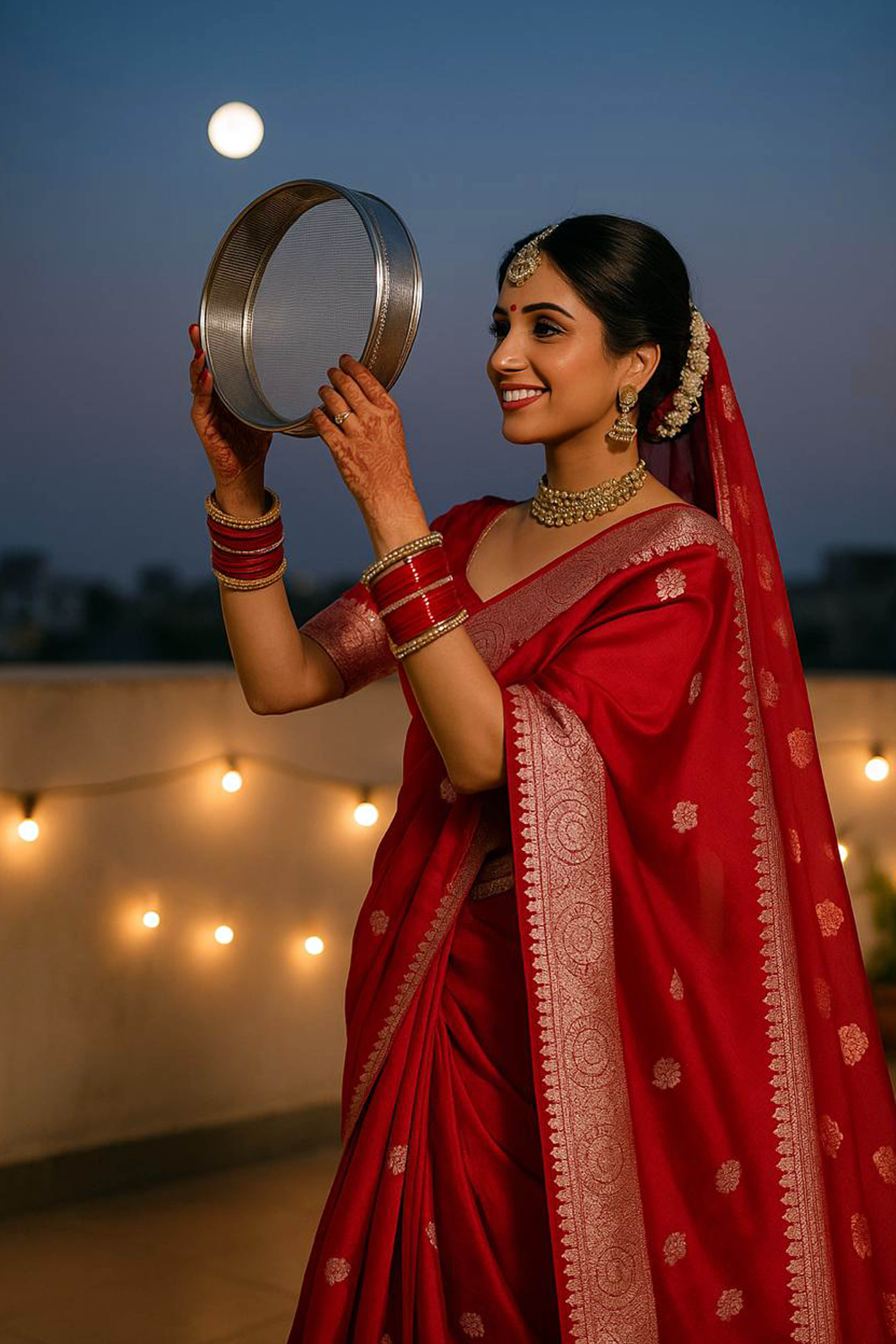 Red Pure Organza Banarasi Silk Saree - Indian Handloomz