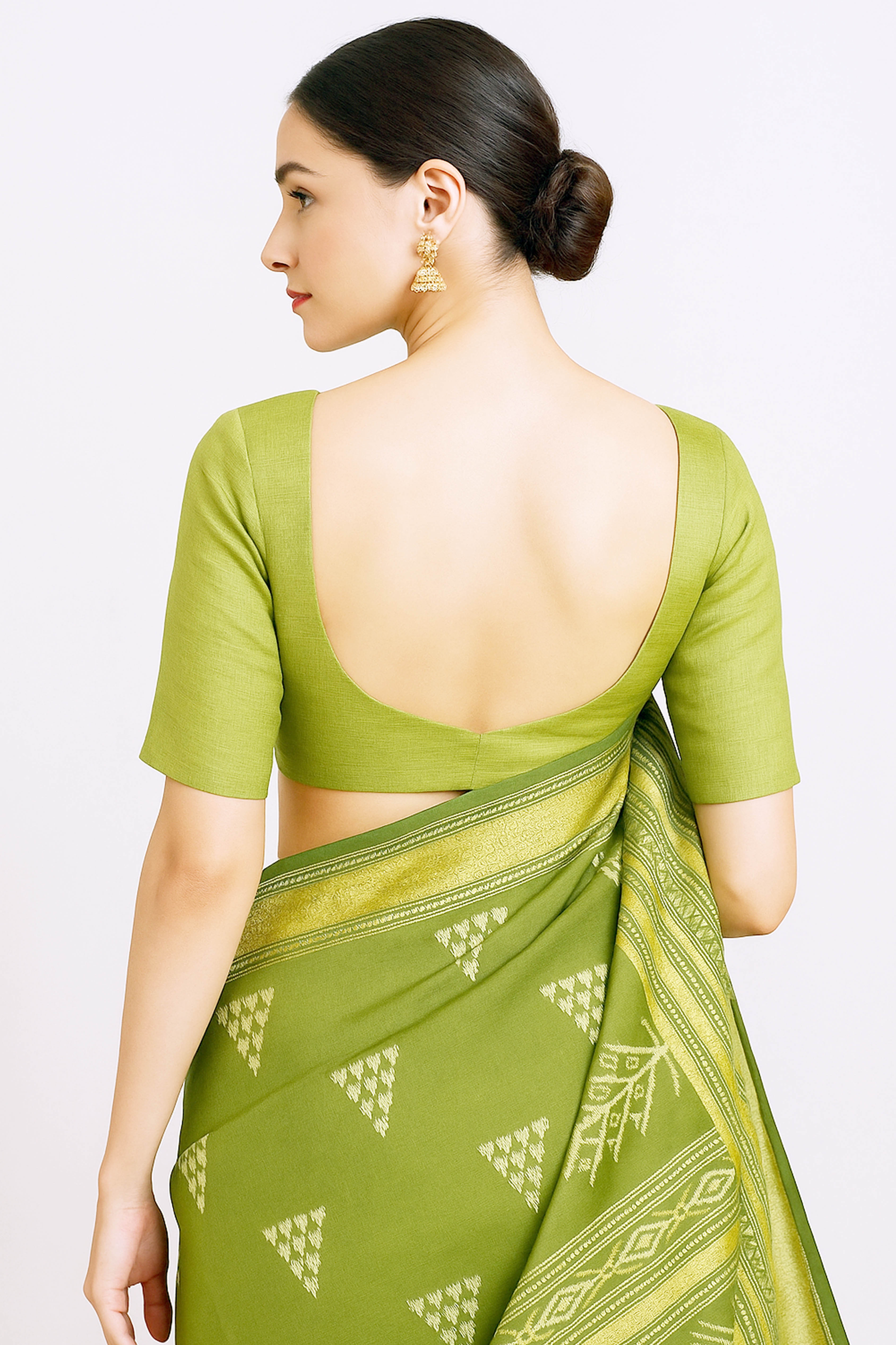 Stunning Green Ikkat Saree - Indian Handloomz