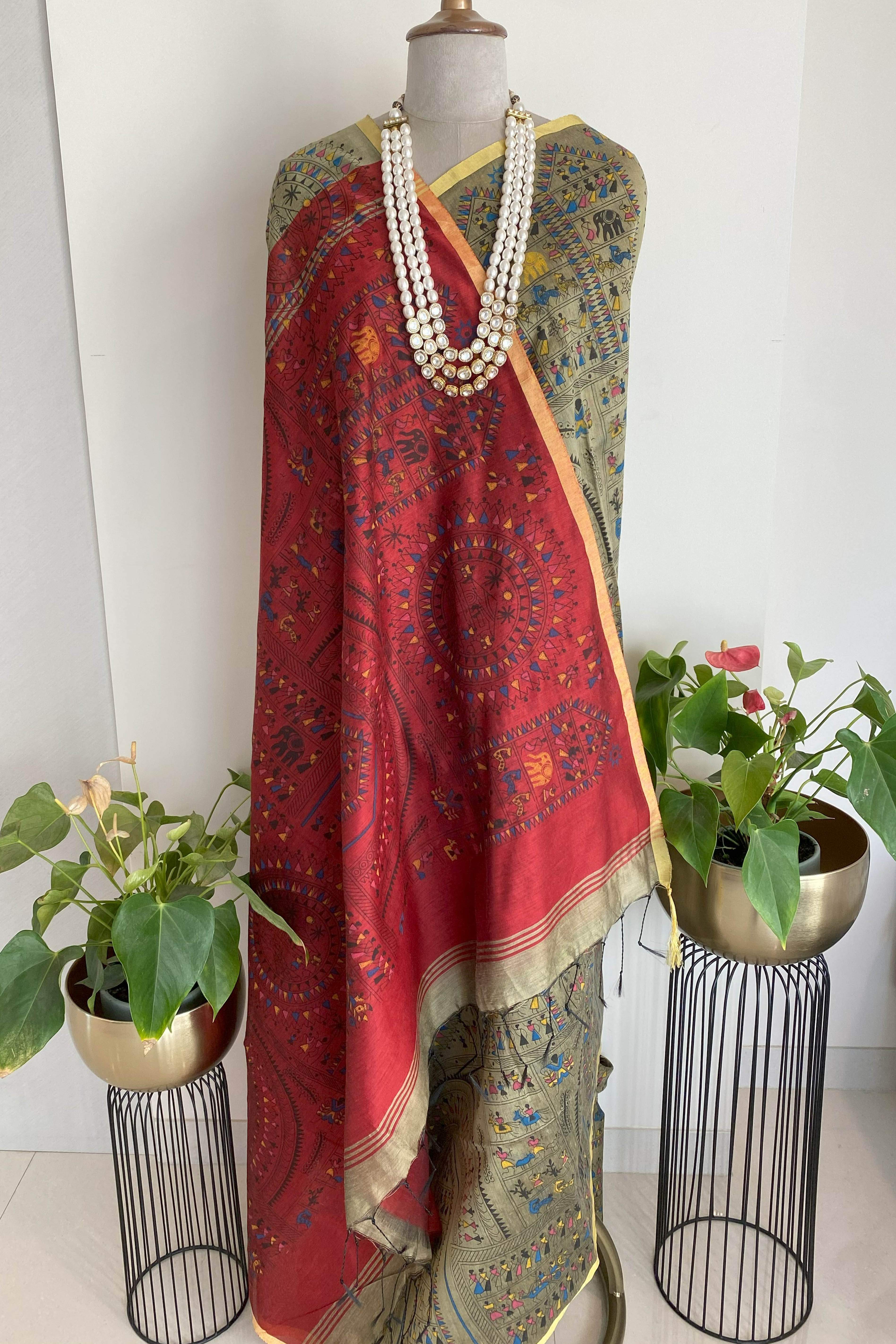 Reshma Cotton Silk Warli Print Saree