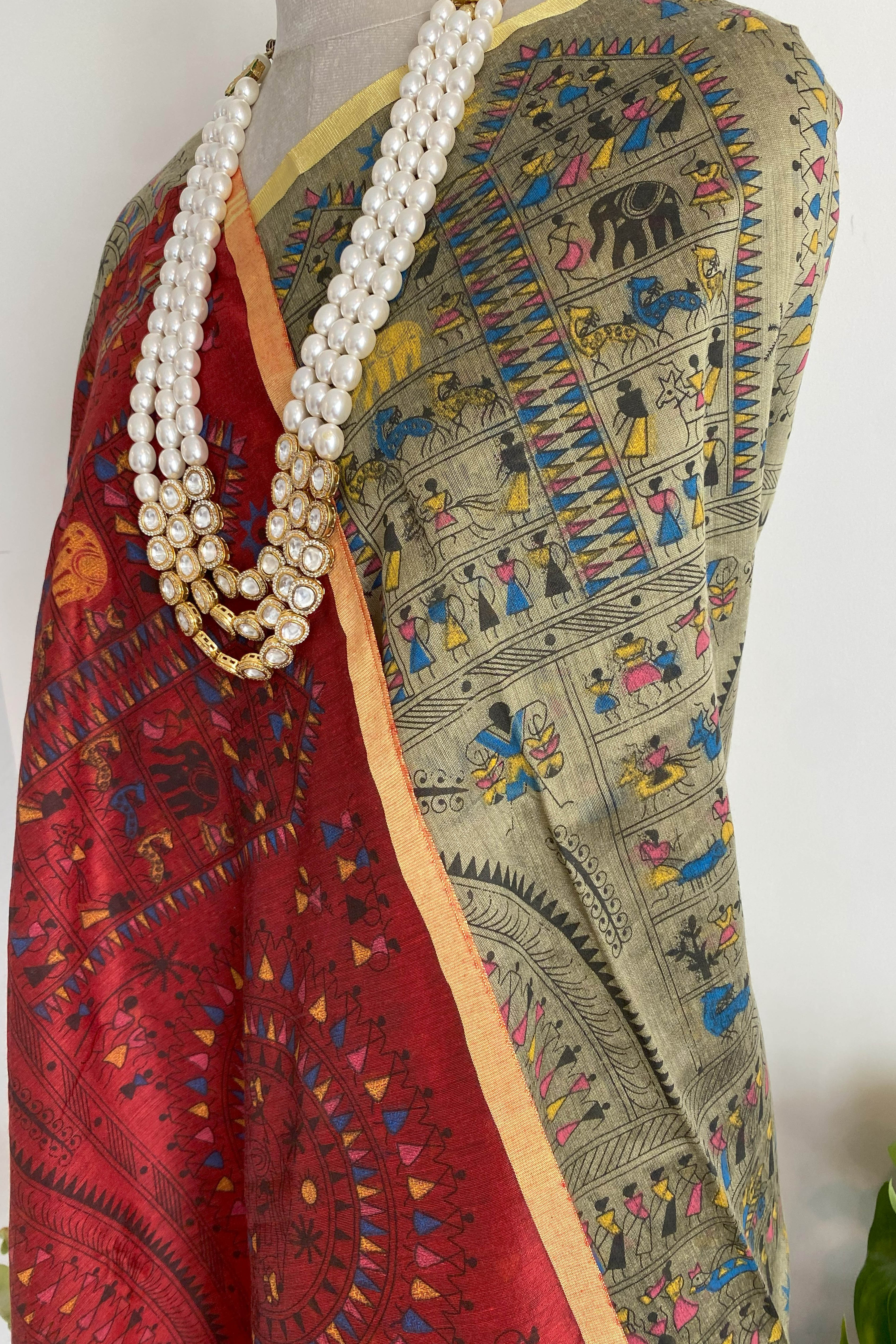 Reshma Cotton Silk Warli Print Saree