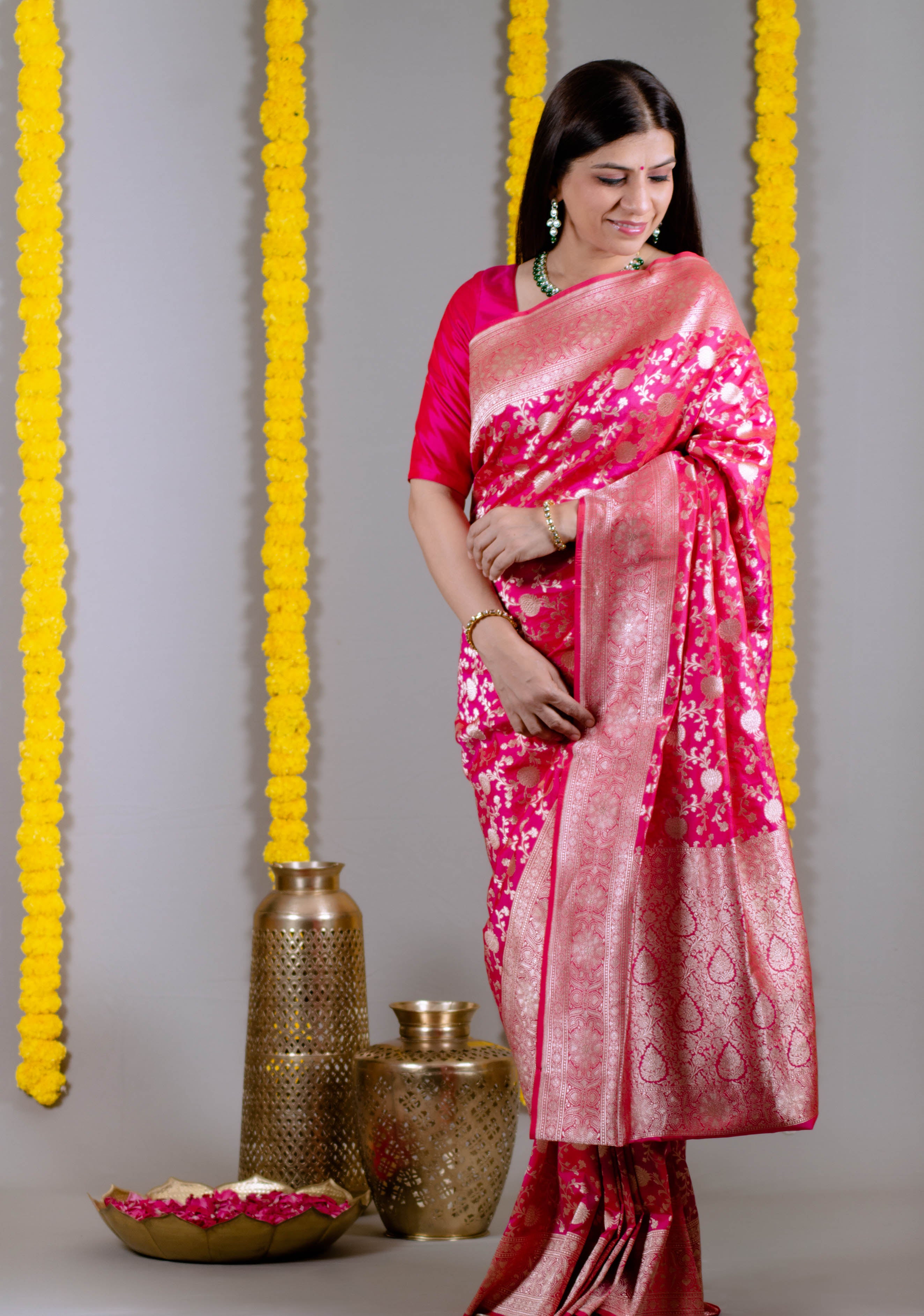 fancy designer wedding bridal party wear saree