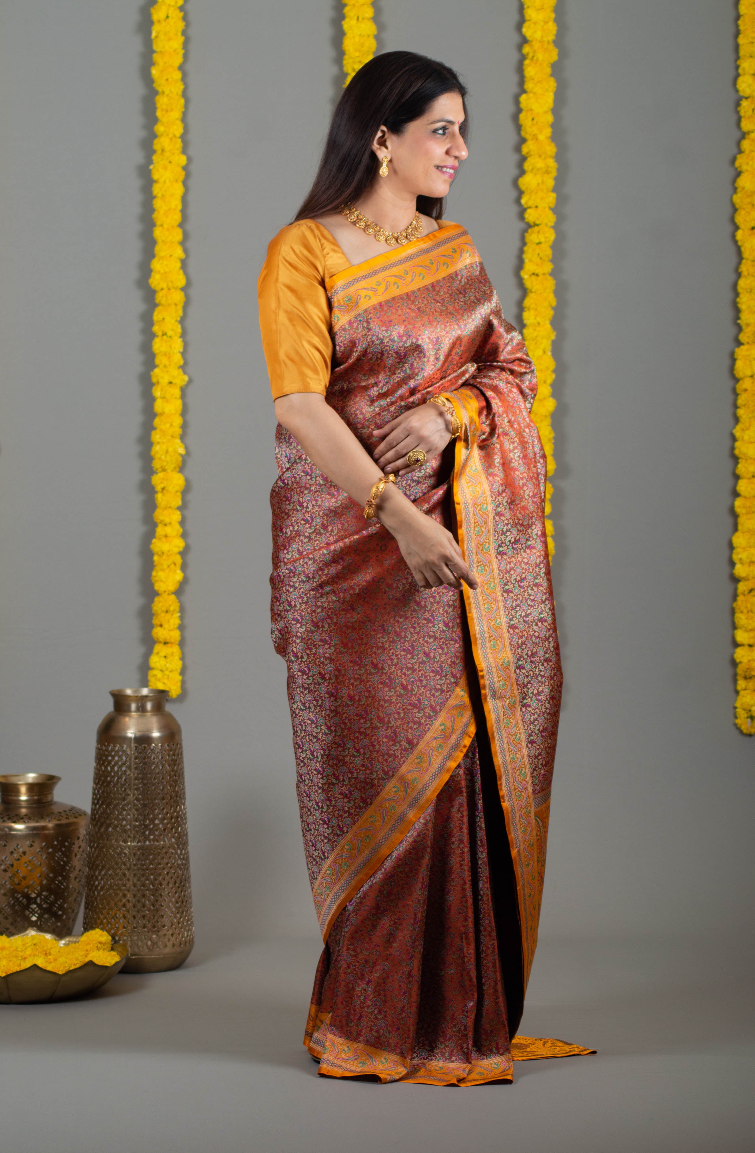 fancy designer wedding bridal party wear saree