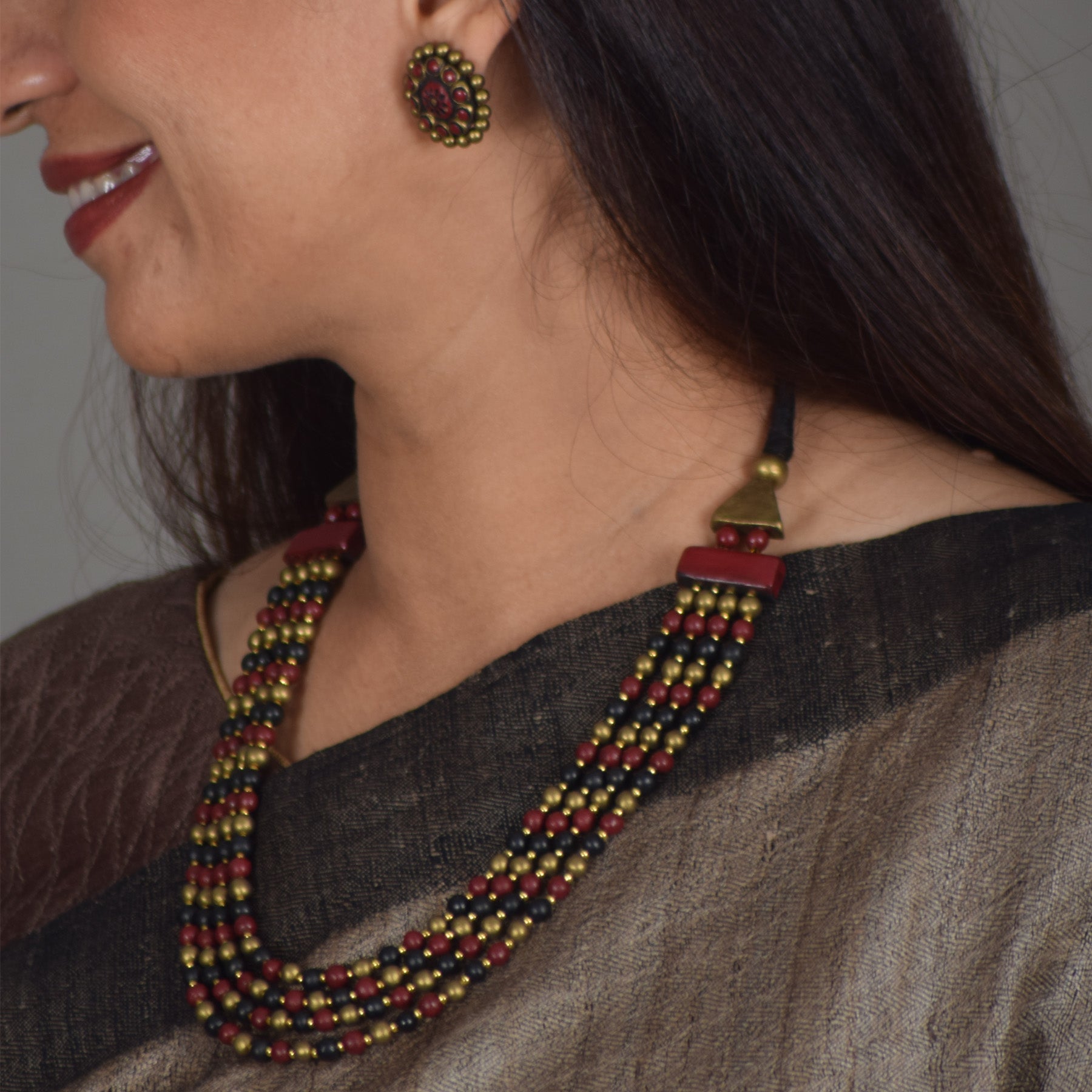 Terracotta Earring & Necklace Set