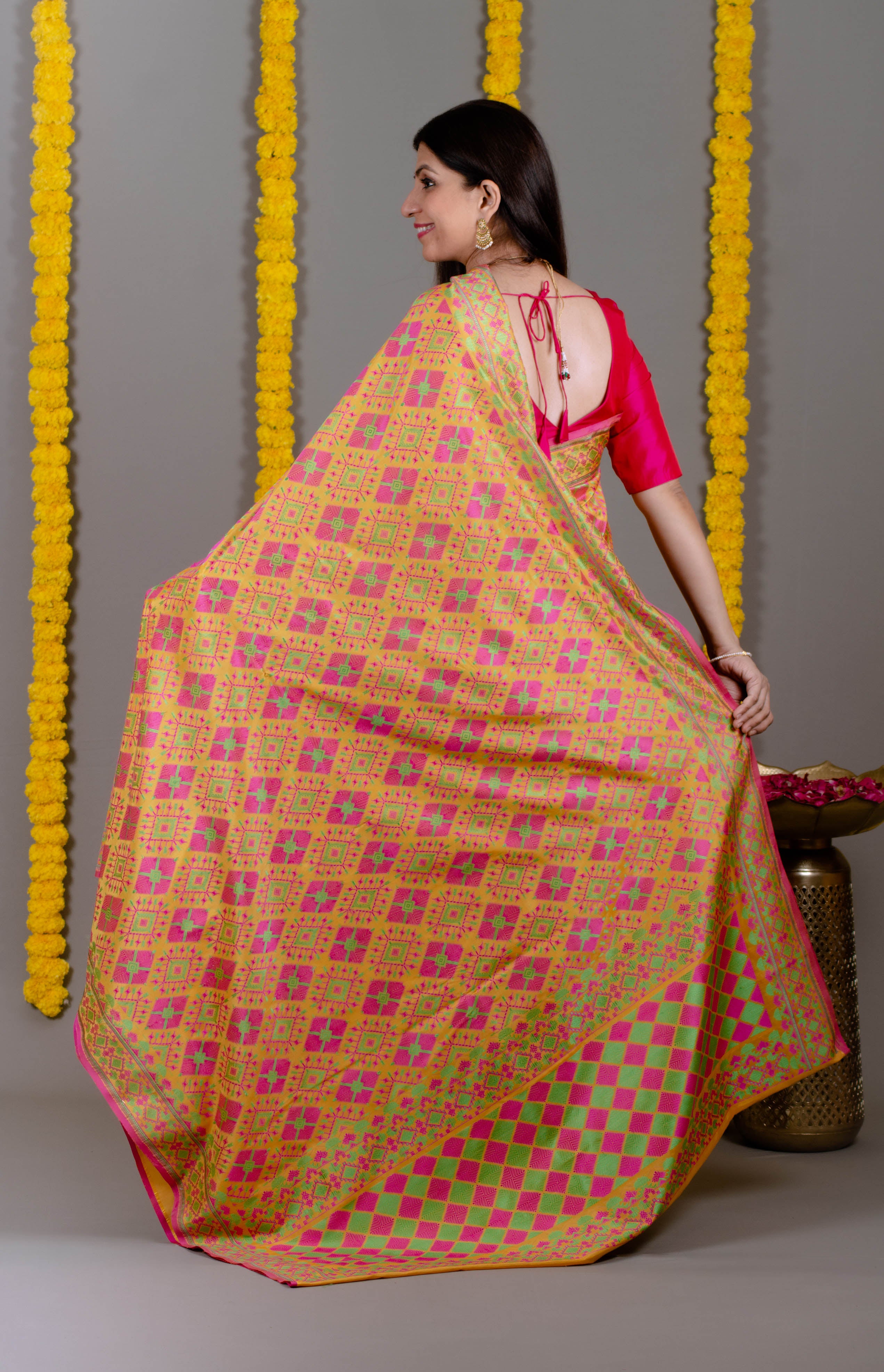 fancy designer wedding bridal party wear saree