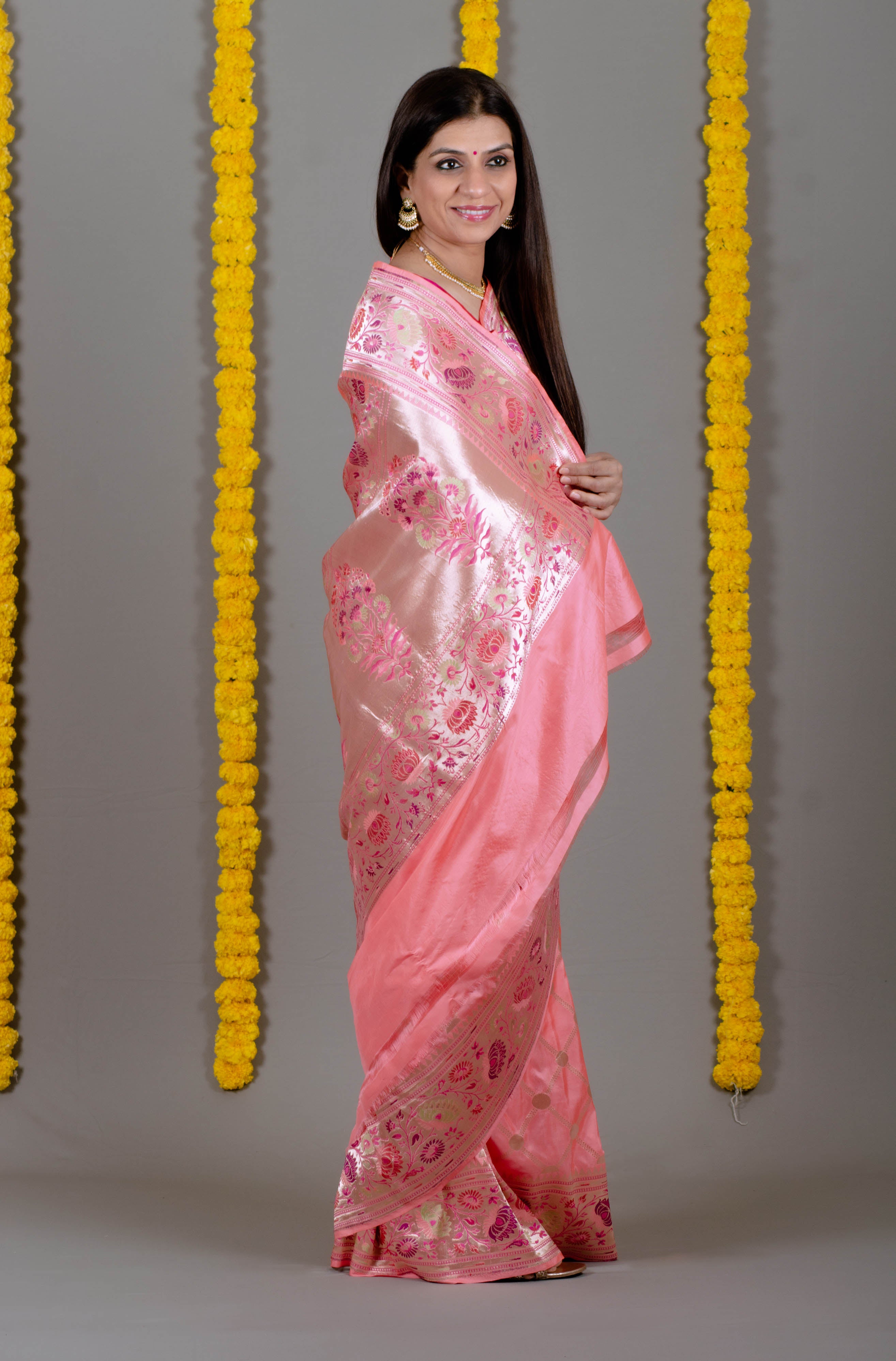 fancy designer wedding bridal party wear saree