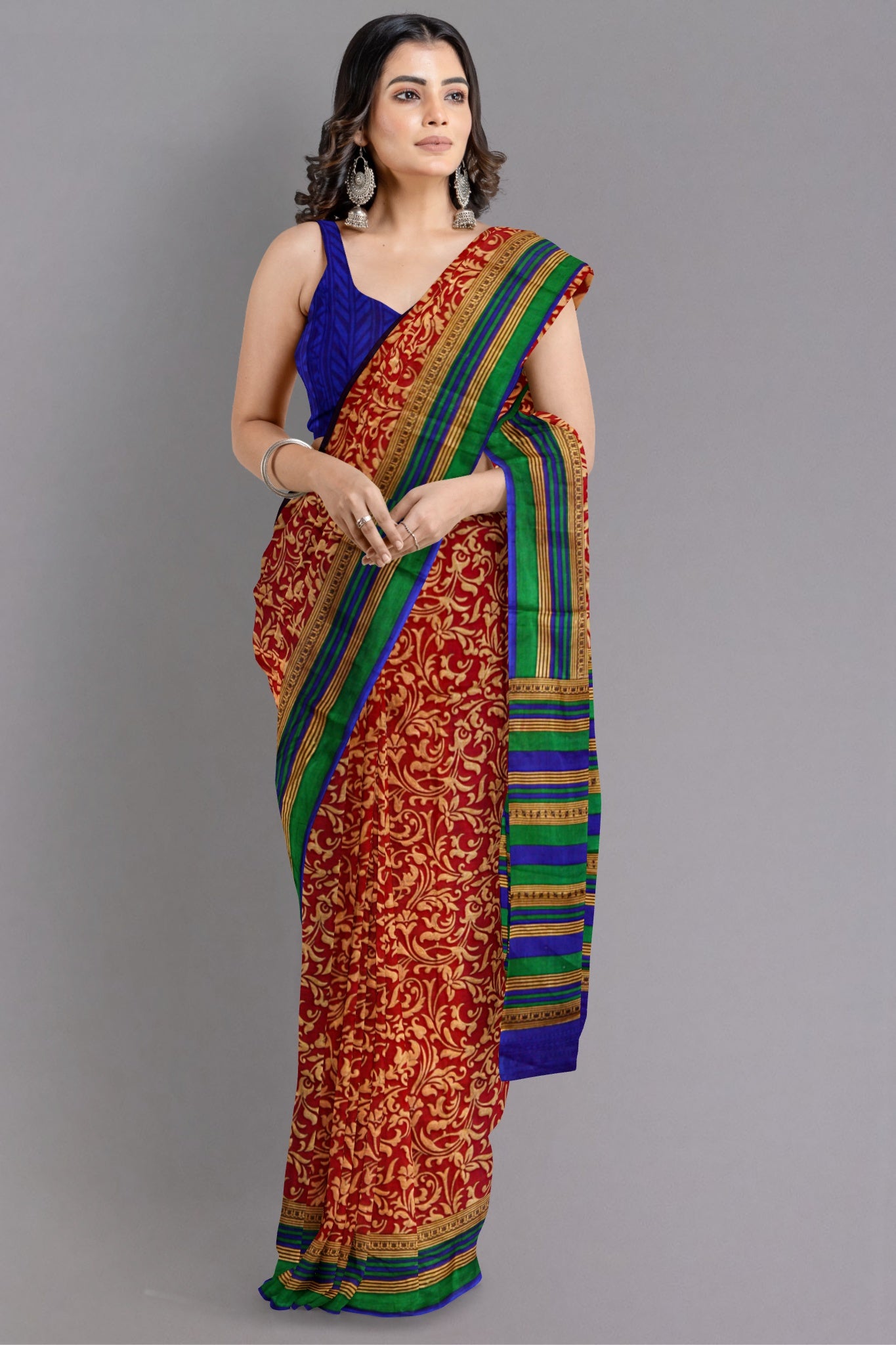 fancy designer wedding bridal party wear saree