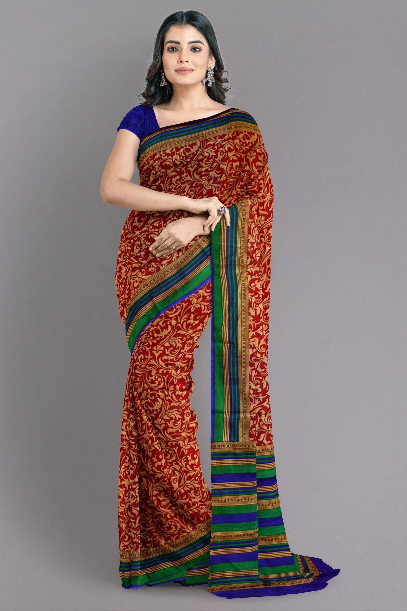 fancy designer wedding bridal party wear saree