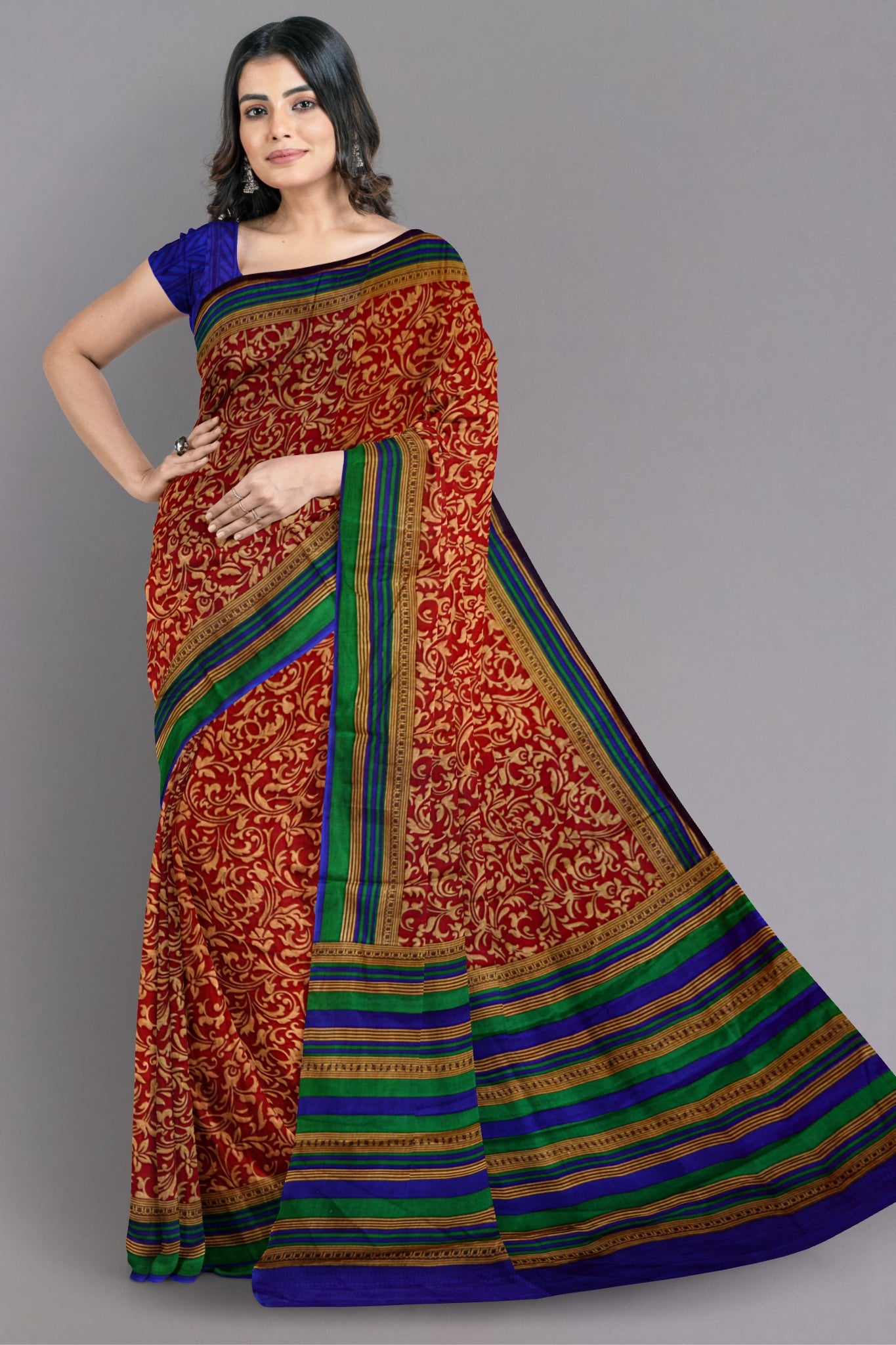 fancy designer wedding bridal party wear saree
