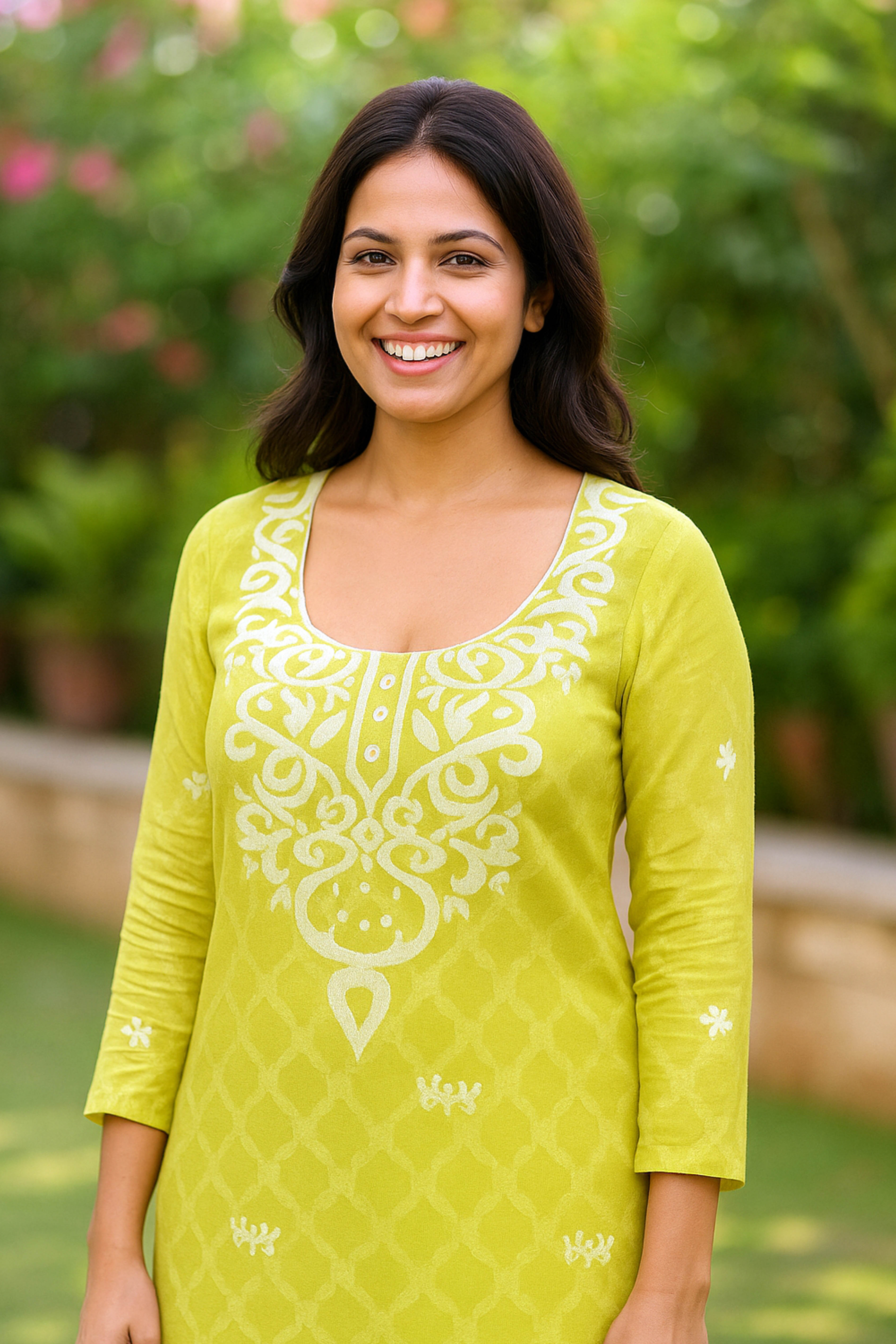 Cotton Silk Unstitched Suit Set in Light Green