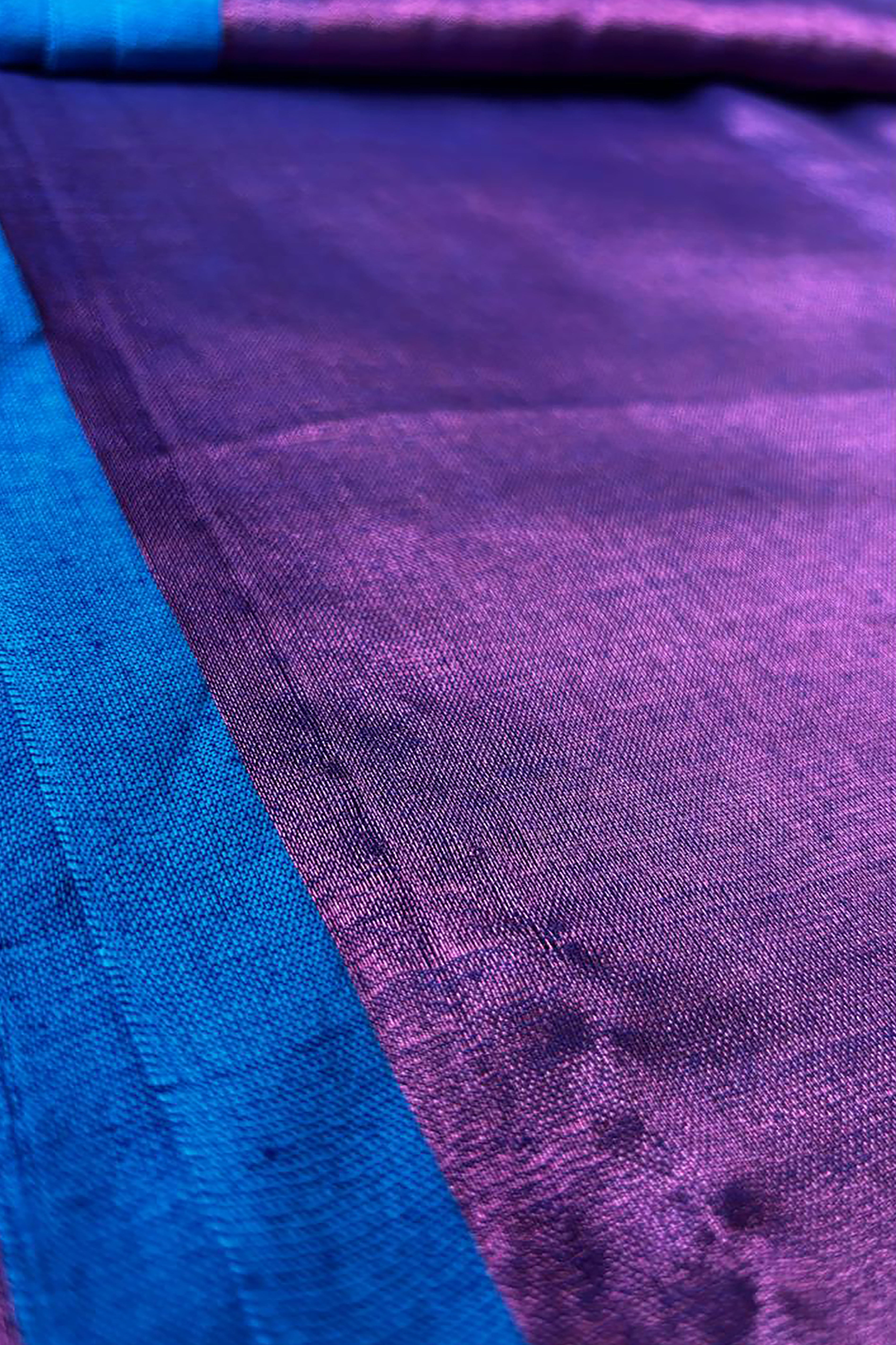 Sahana Pure Tissue Linen Saree in Aubergine Colour