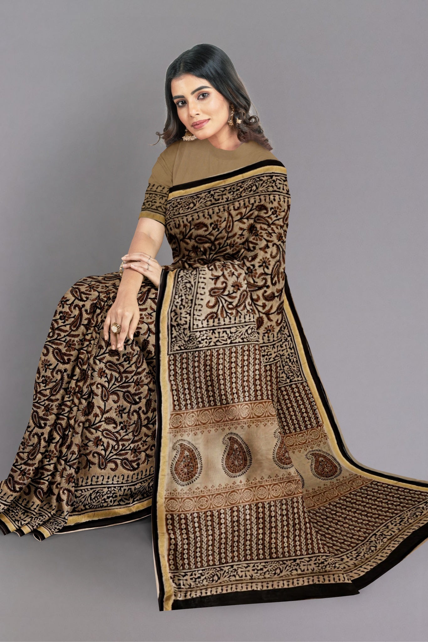 fancy designer wedding bridal party wear saree