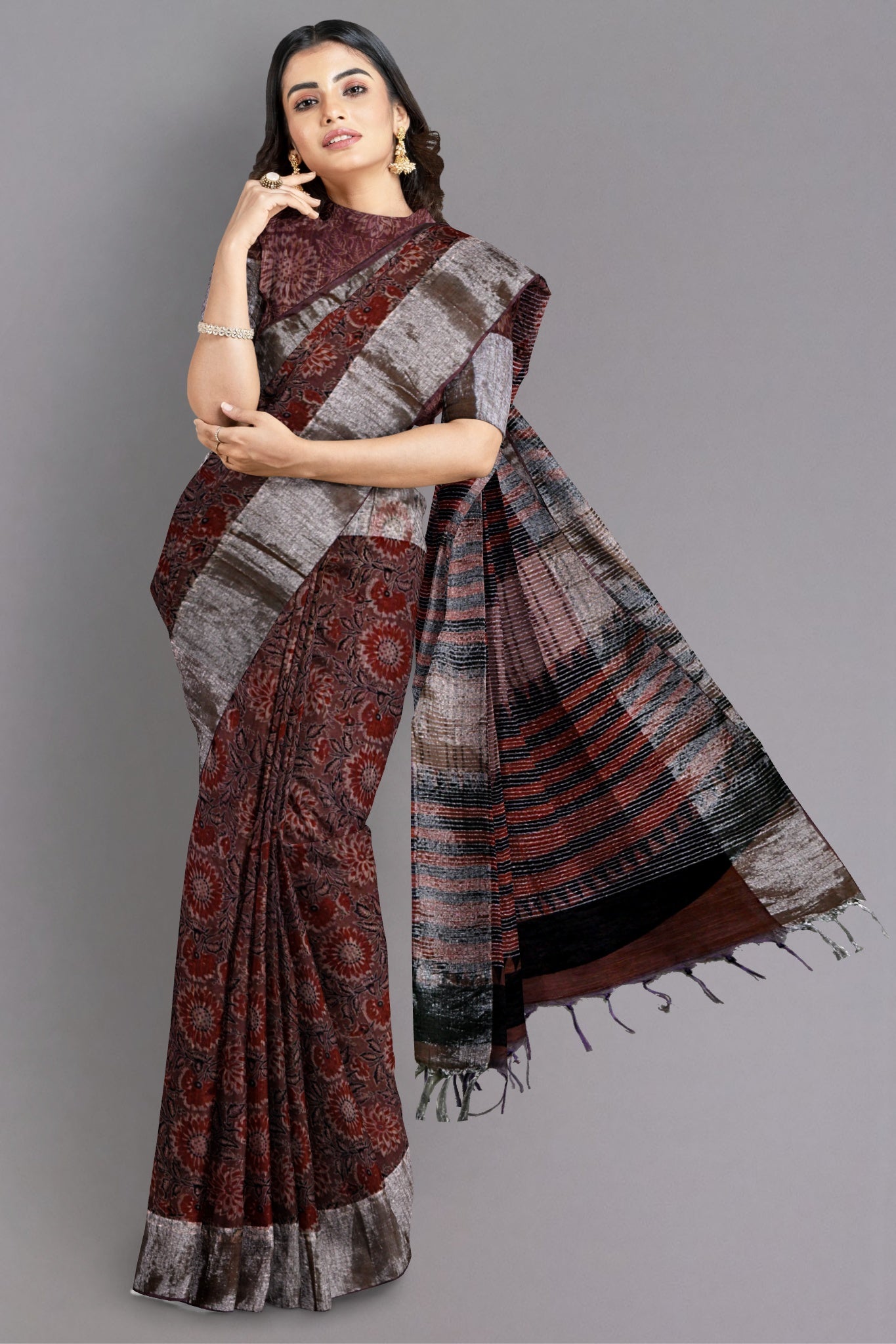 fancy designer wedding bridal party wear saree