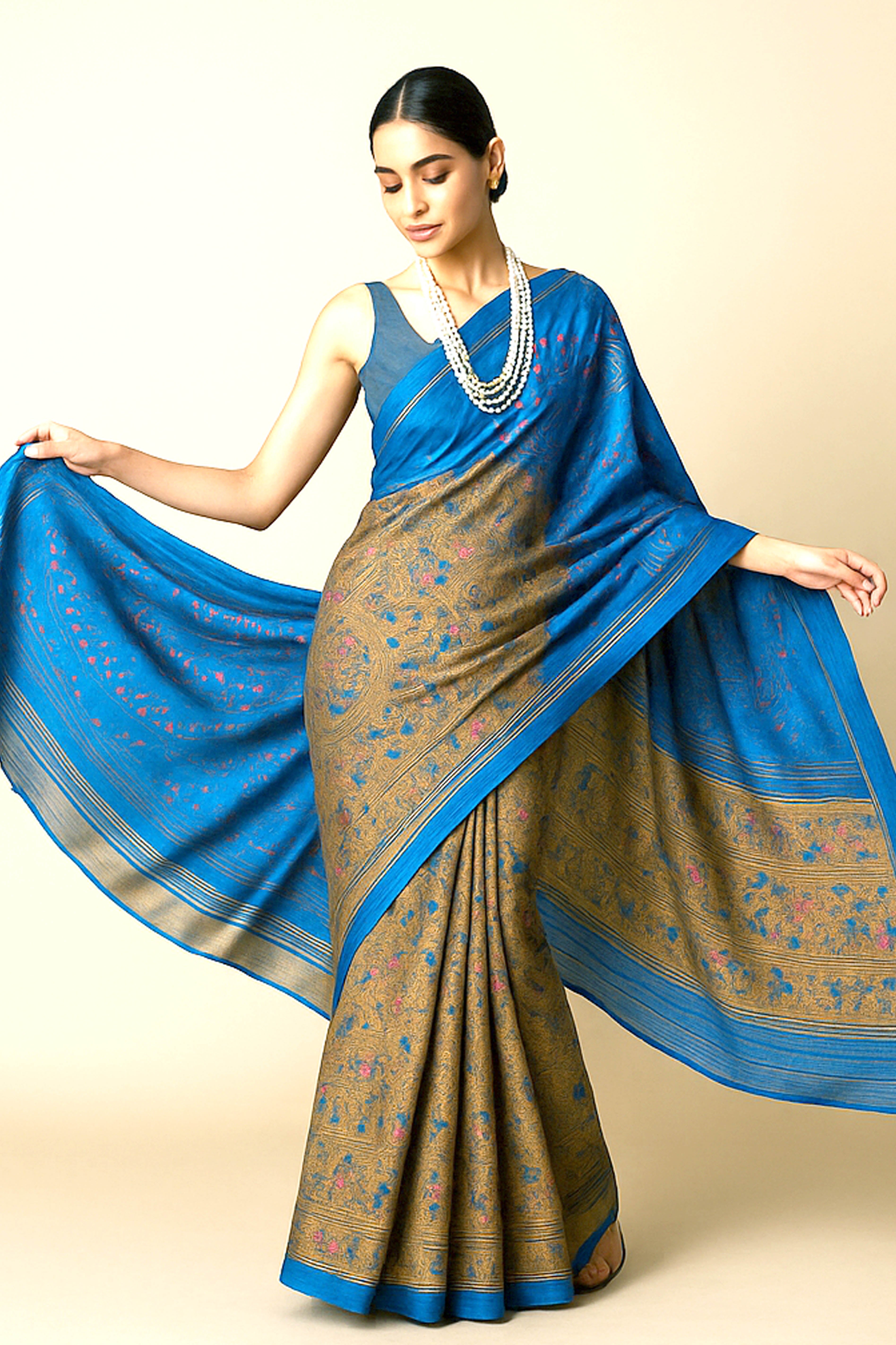 Nivedi Cotton Silk Warli Print Saree - Indian Handloomz