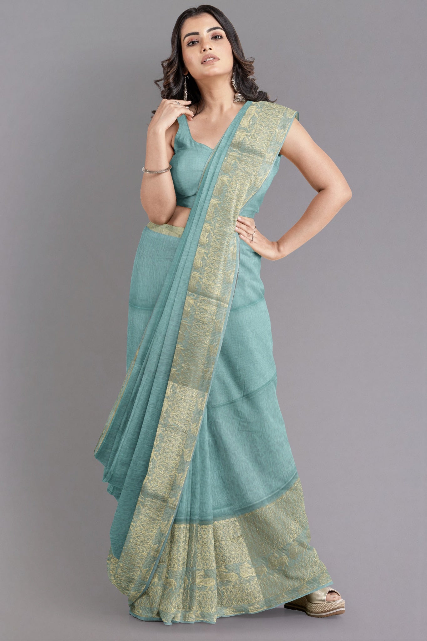 fancy designer wedding bridal party wear saree